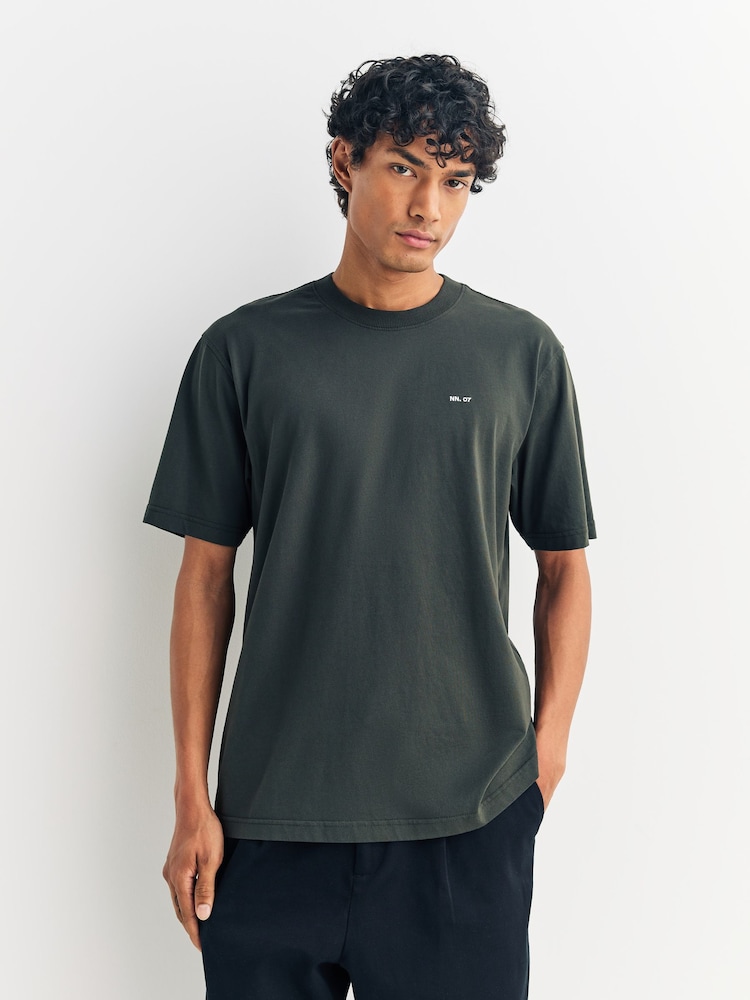 NN.07 Green Adam EMB T-Shirt - Image 1 of 4