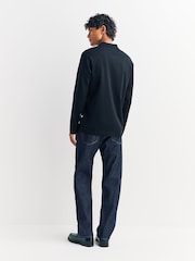 NN.07 Black Paul Long Sleeve Polo Shirt - Image 2 of 5