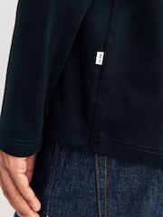 NN.07 Black Paul Long Sleeve Polo Shirt - Image 5 of 5