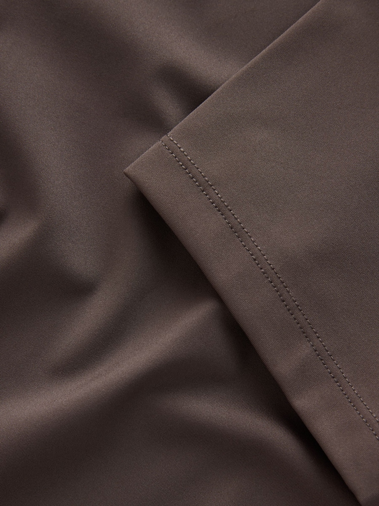 self. Chocolate Fitted Short Sleeve Top - Image 9 of 9