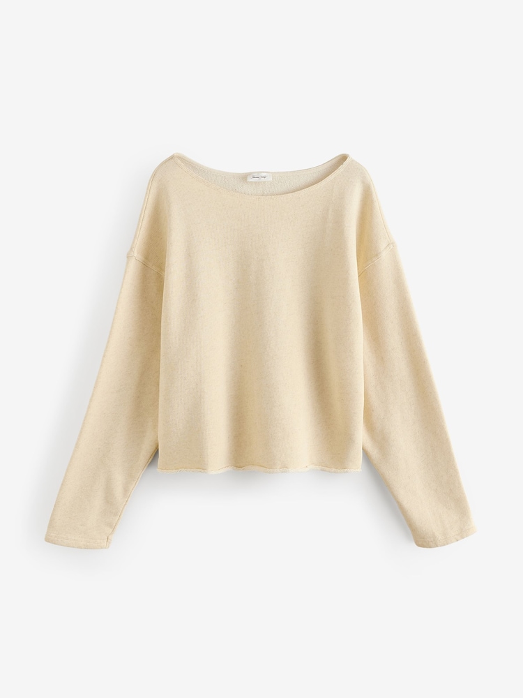 American Vintage Natural Itonay Long Sleeve Boat Neck Sweatshirt - Image 1 of 1 American Vintage Natural Itonay Long Sleeve Boat Neck Sweatshirt - Image 1 of 1