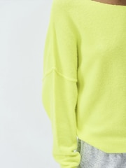 American Vintage Yellow Damsville Long Sleeve Boat Neck Jumper - Image 4 of 5