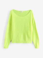 American Vintage Yellow Damsville Long Sleeve Boat Neck Jumper - Image 5 of 5
