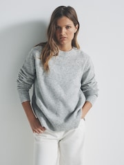 The Set Black/Grey Marl 2 Pack Crew Neck Knitted Jumper With Wool - Image 1 of 9
