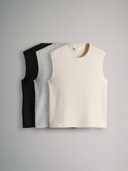 The Set 2 pletenih majic brez rokavov z volno - Slika 2 iz 7