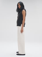 The Set Chocolate Brown/Navy Blue 2 Pack Knitted Vest Tank Tops With Wool - Image 5 of 6