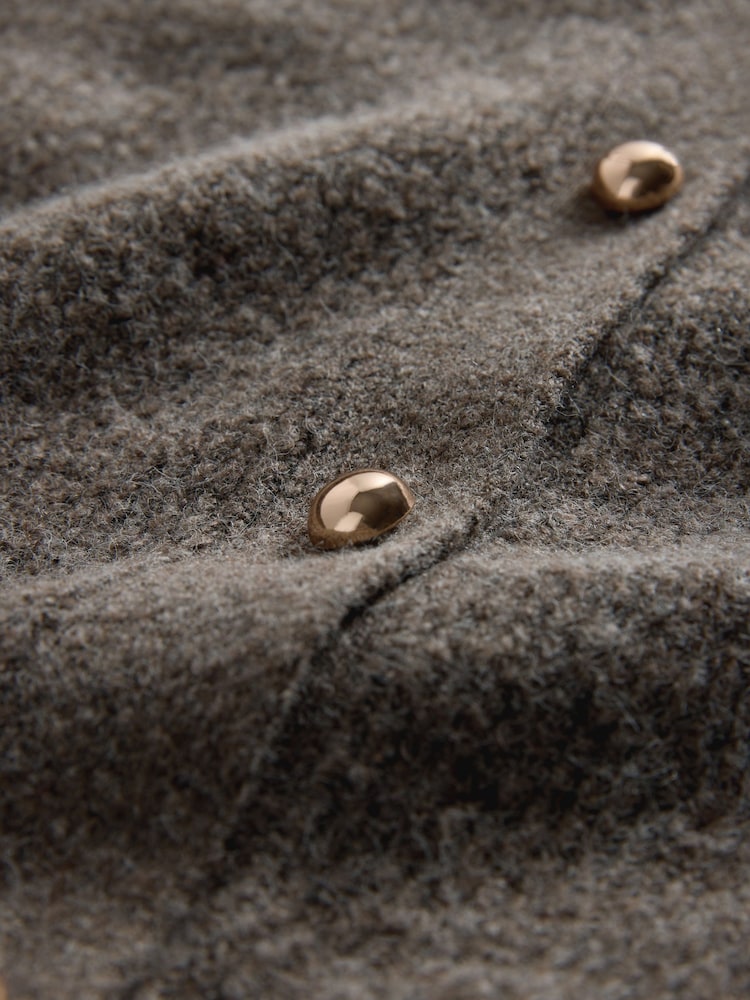 The Set Pink/Brown 2 Pack Chunky Rib Knitted Cardigans With Wool - Image 6 of 6 The Set Pink/Brown 2 Pack Chunky Rib Knitted Cardigans With Wool - Image 6 of 6