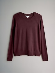 The Set Taupe Brown/Burgundy/Dark Pink/Light Pink Long Sleeve 4 Pack Fine Knit T-Shirts - Image 2 of 7