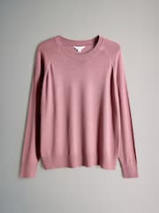 The Set Taupe Brown/Burgundy/Dark Pink/Light Pink Long Sleeve 4 Pack Fine Knit T-Shirts - Image 4 of 7