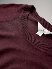 The Set Taupe Brown/Burgundy/Dark Pink/Light Pink Long Sleeve 4 Pack Fine Knit T-Shirts - Image 6 of 7