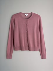 The Set Chocolate Brown/Burgundy/Dark Pink/Taupe Brown 4 Pack 3 Pack Fine Knit Button Through Cardigans - Image 14 of 19