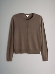 The Set Chocolate Brown/Burgundy/Dark Pink/Taupe Brown 4 Pack 3 Pack Fine Knit Button Through Cardigans - Image 15 of 19
