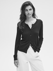 The Set Chocolate Brown/Burgundy/Dark Pink/Taupe Brown 4 Pack 3 Pack Fine Knit Button Through Cardigans - Image 3 of 19