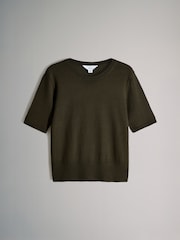 Black/Red/Khaki Green - The Set 4 Pacote de t shirts de malha fina - Imagem 4 de 6