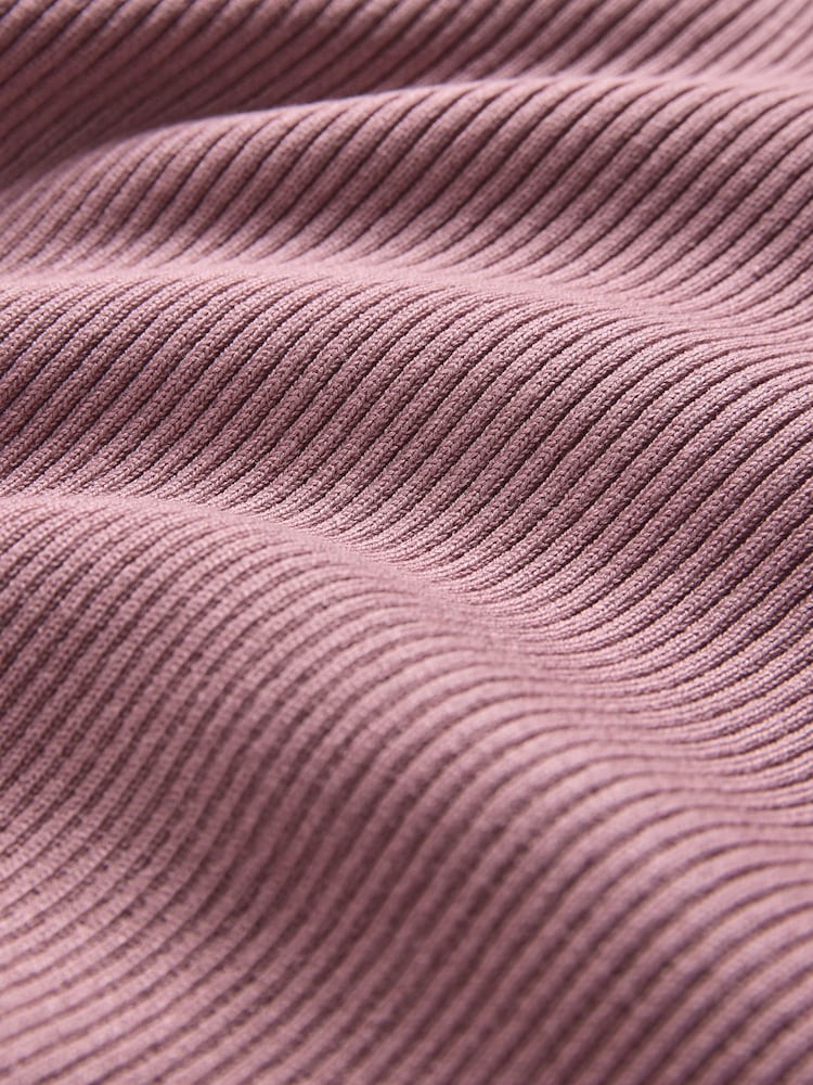 The Set Chocolate Brown/Dark Pink/Brown 3 Pack Ribbed Knit Roll Neck Tops - Image 6 of 6