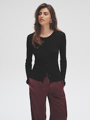 The Set Black/Brown 2 Pack Ribbed Knit Cardigans - Image 1 of 13