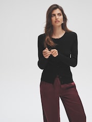 The Set Black/Brown 2 Pack Ribbed Knit Cardigans - Image 5 of 13
