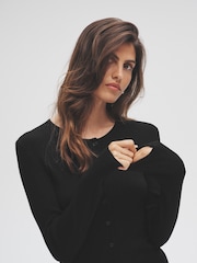 The Set Black/Brown 2 Pack Ribbed Knit Cardigans - Image 9 of 13