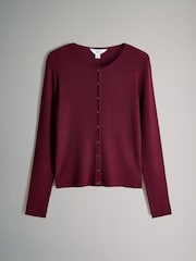 The Set Burgundy Red/Navy Blue 2 Pack Ribbed Knit Cardigans - Image 2 of 5