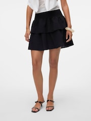 VERO MODA Black Tiered Lightweight Skirt - Image 1 of 5