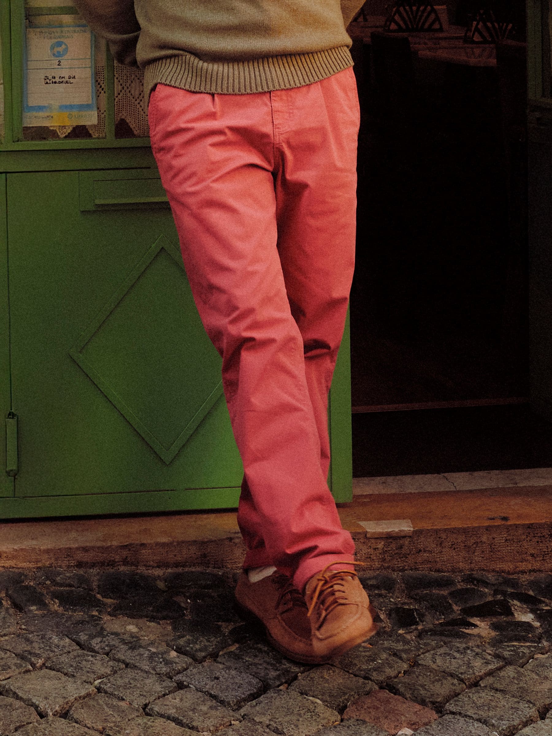 Joules Men's Rose Pink Norfolk Relaxed Fit Chino Trousers Size 34 R