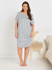 Yours Curve Pink Dipped Back Nightdress 2 Pack - Image 3 of 8