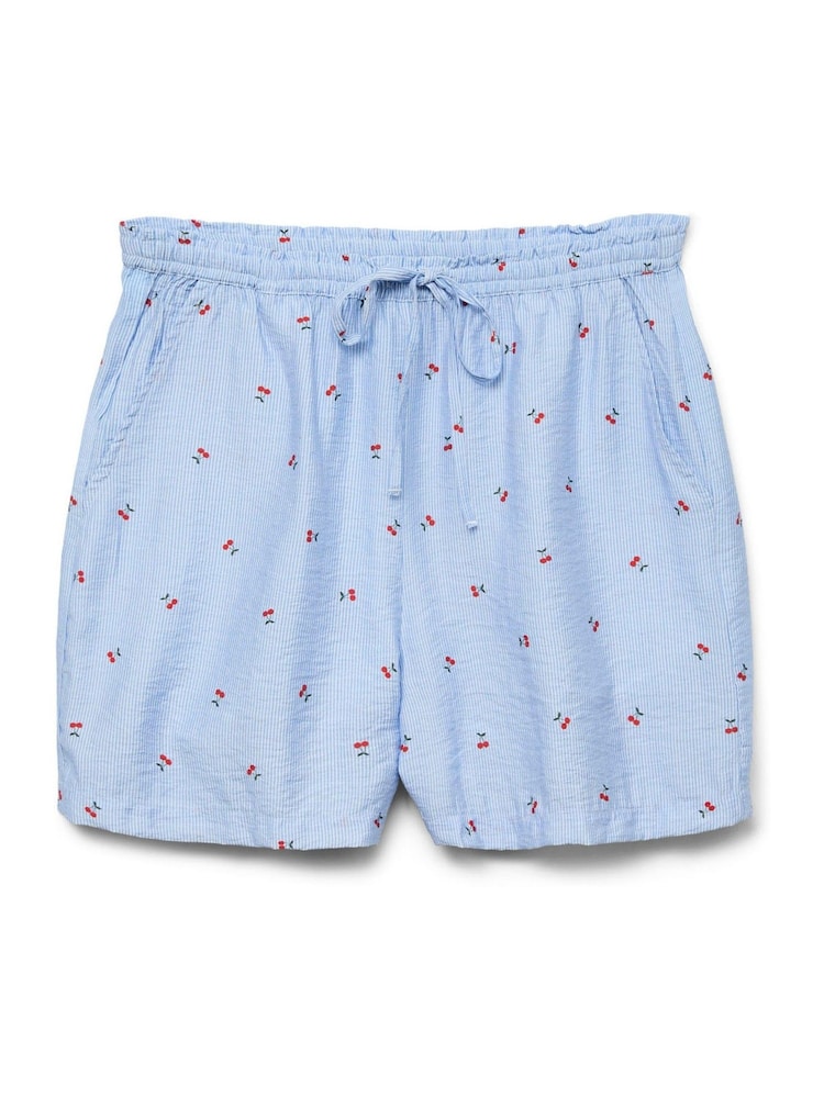 VERO MODA White Cherry Print Tie Waist Shorts - Image 4 of 4