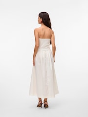 VERO MODA White Lightweight Summer Bandeau Ankle Dress - Image 2 of 6