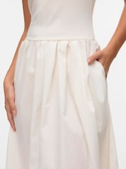 VERO MODA White Lightweight Summer Bandeau Ankle Dress - Image 5 of 6