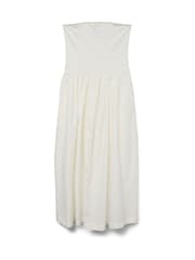 VERO MODA White Lightweight Summer Bandeau Ankle Dress - Image 6 of 6