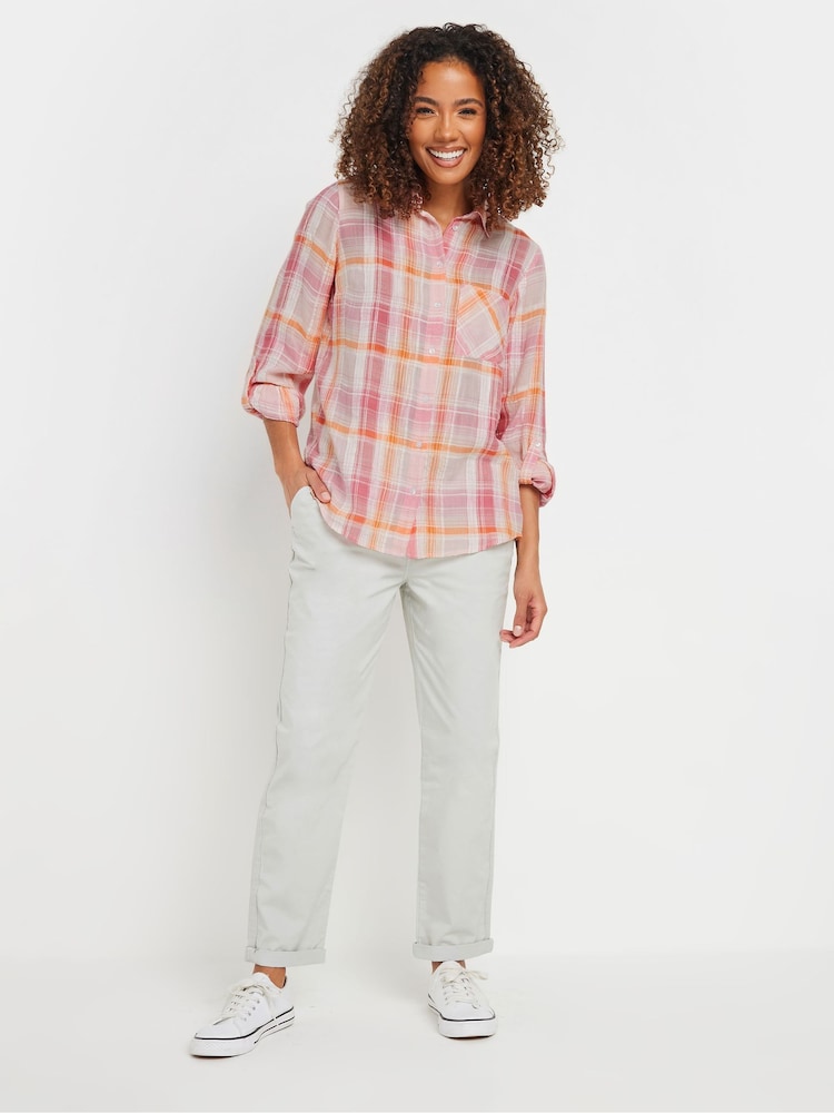 M&Co Pink Check Dobby Shirt - Image 2 of 5