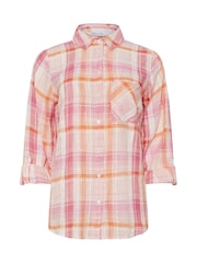 M&Co Pink Check Dobby Shirt - Image 5 of 5
