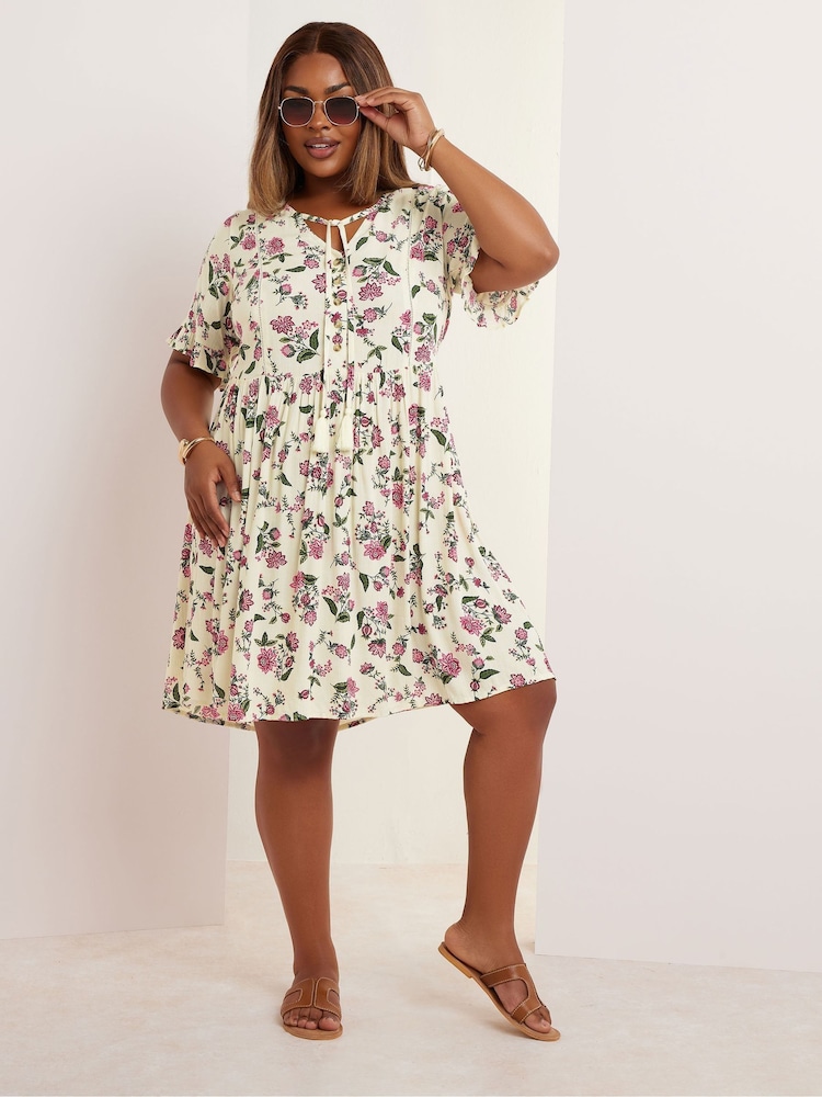 Yours Curve Natural Desert Dress - Image 2 of 6
