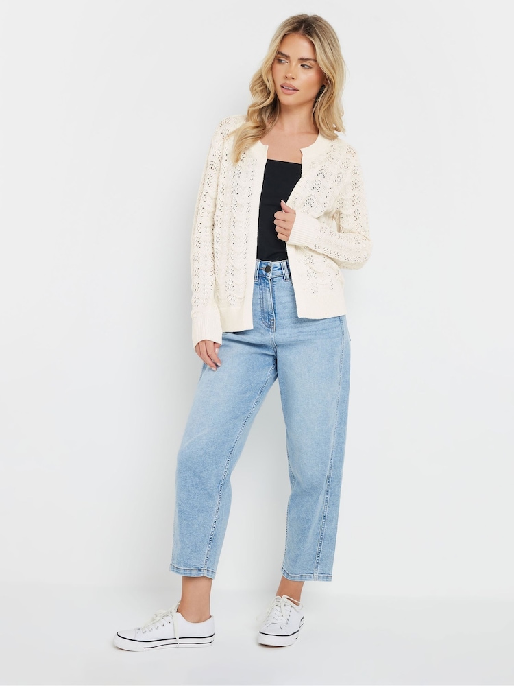 M&Co Natural Petite Pointelle Wavy Cardigan - Image 2 of 4