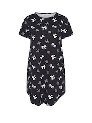 Yours Curve Black Dipped Back Nightdress 2 Pack - Image 7 of 8