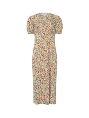 Long Tall Sally Natural Ditsy Tea Midi Dress - Image 5 of 5