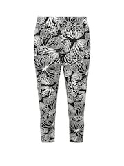 Yours Curve Black chrome Cropped Leggings 2 Pack - Image 6 of 6