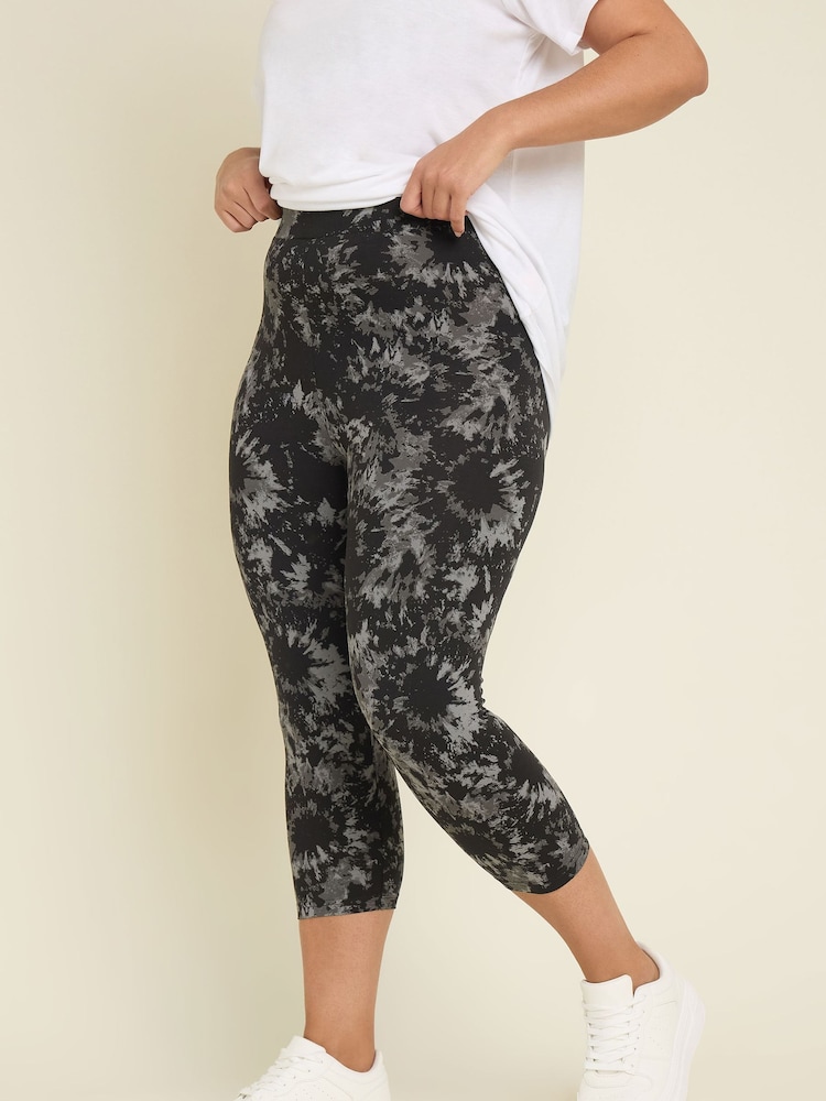 Yours Curve Grey Cropped Leggings 2 Pack - Image 2 of 8