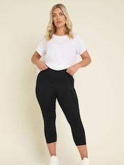 Yours Curve Grey Cropped Leggings 2 Pack - Image 3 of 8