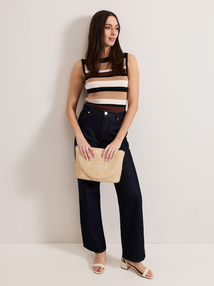 Phase Eight Natural Straw Clutch Bag - Image 7 of 7