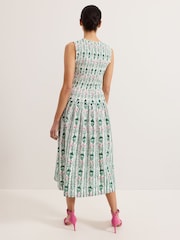 Phase Eight White/Green 100% Cotton Chiara Floral Dress - Image 2 of 7