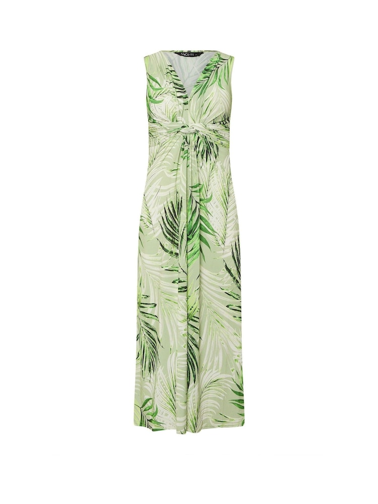 M&Co Green Petite Twist Front Sleeveless Maxi Dress - Image 1 of 1