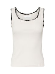 PixieGirl Petite Contrast Stitch 100% Cotton Vests 2 Pack - Imagen 3 de 8