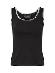 PixieGirl Petite Contrast Stitch 100% Cotton Vests 2 Pack - Imagen 4 de 8