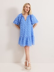 Phase Eight Blue Bella Mini Dress - Image 3 of 7