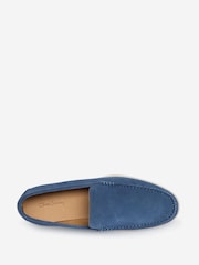 Oliver Sweeney Blue Suede Moccasin Loafers - Image 4 of 5