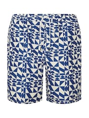 BadRhino Big & Tall Blue Abstract Print Swim Shorts - Image 5 of 6