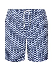 BadRhino Big & Tall Blue Geometric Print Swim Shorts - Image 5 of 6