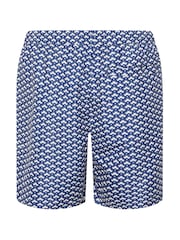 BadRhino Big & Tall Blue Geometric Print Swim Shorts - Image 6 of 6