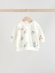 Cream Floral Baby Sweater and Joggers Set 2 Piece (0mths-2yrs) - Image 3 of 13